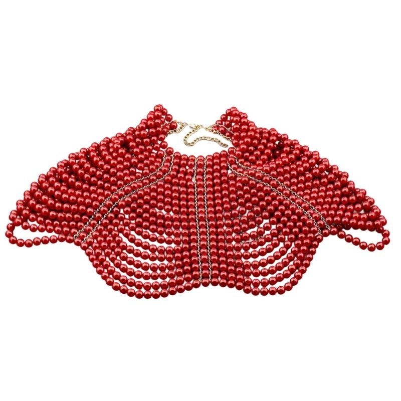 Body Jewelry Necklace - 49MD أنيقة المرأة شال متعدد الطبقات