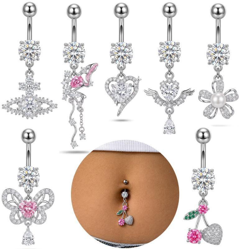 Body Jewelry Surgical Steel - قطعة واحدة من حلقات الزينة المتدلية