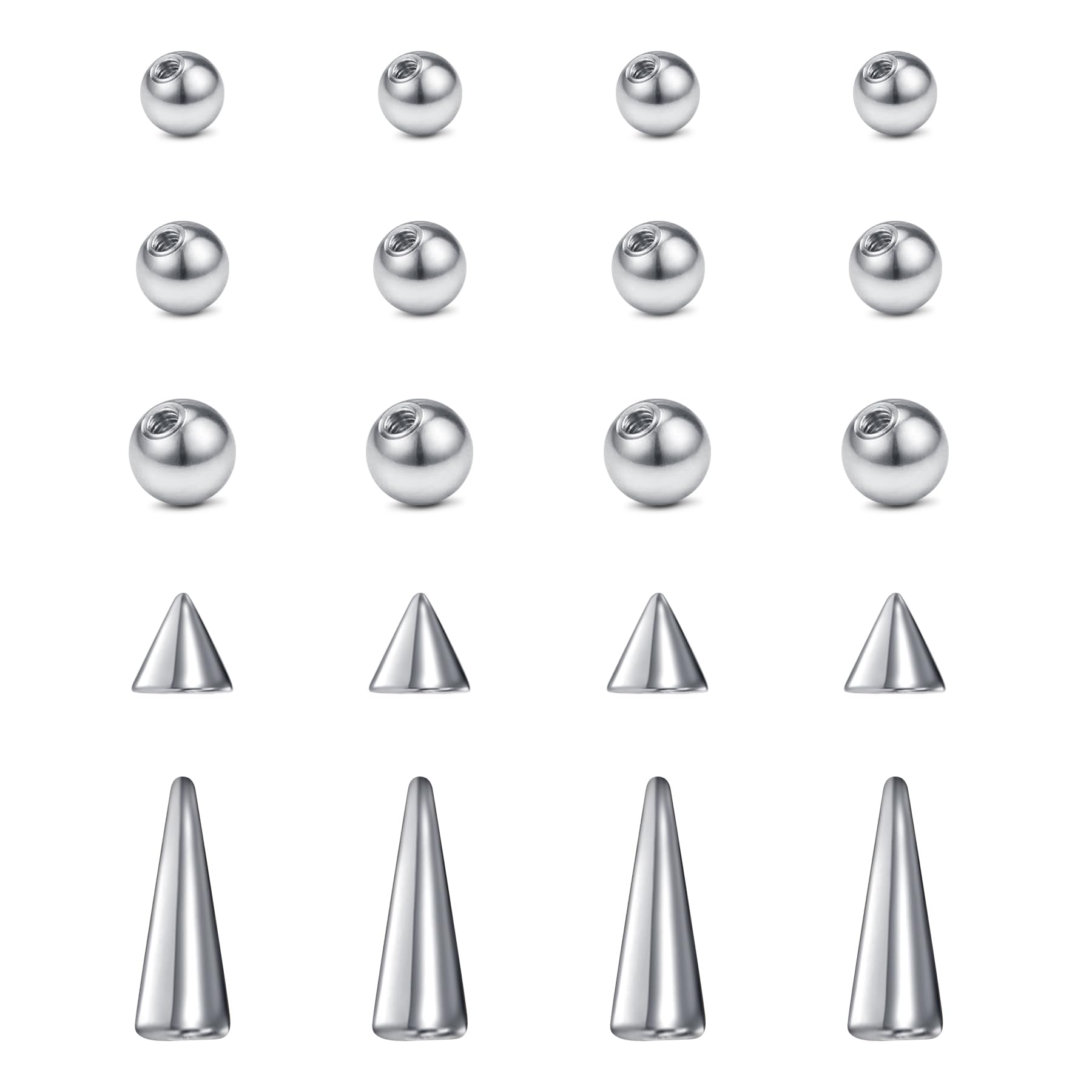Body Jewelry Replacement Ball - 20pcs 16Gauge الفولاذ المقاوم للصدأ استبدال