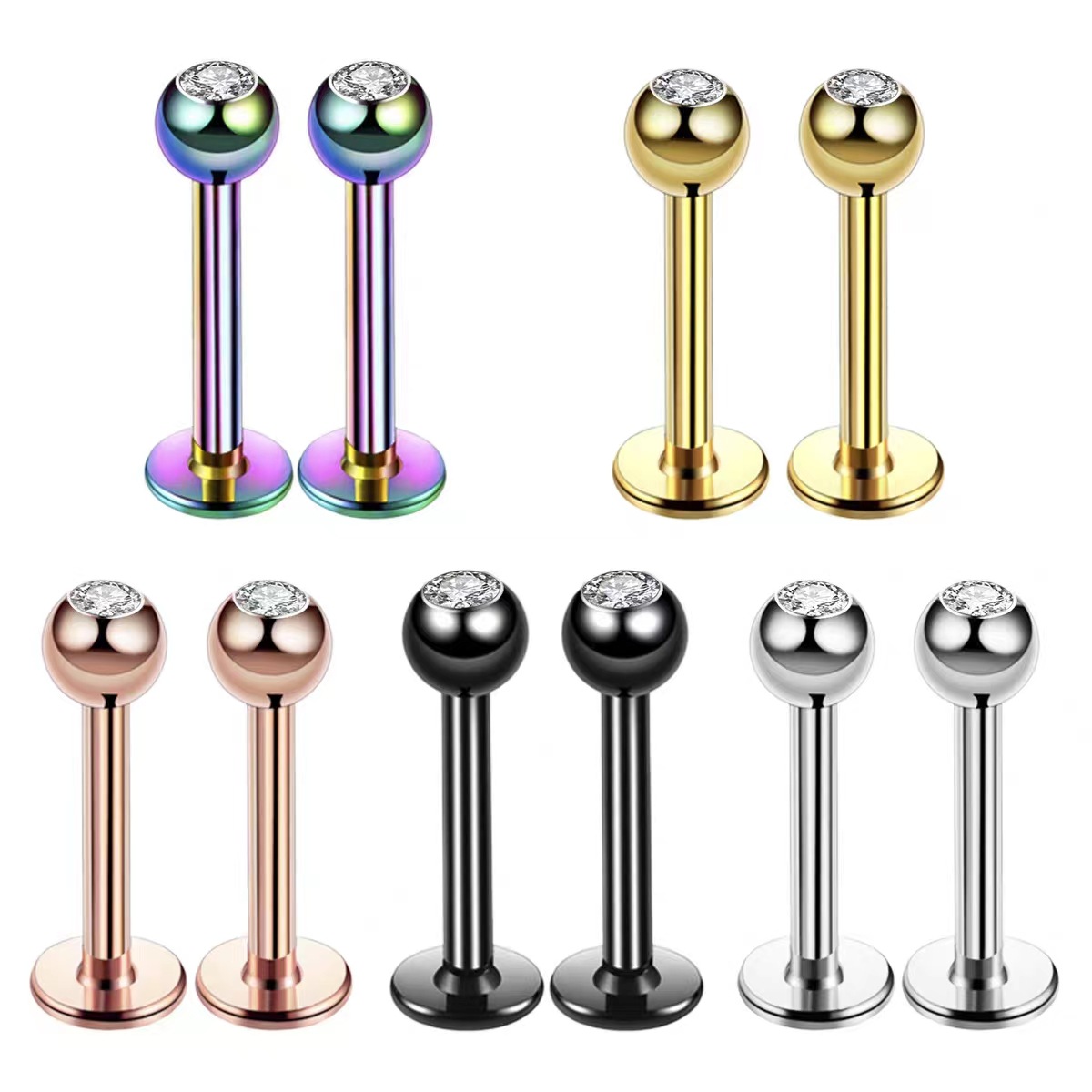 Body Jewelry Surgical Steel - حلق أذن من الفولاذ الجراحي عيار