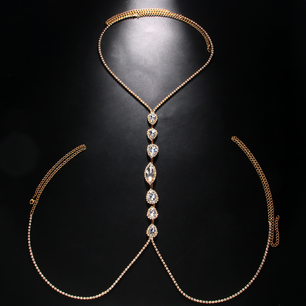 مثير قطرة الماء الصدر سلسلة لل - مراجعة Body Jewelry Necklace وسعره