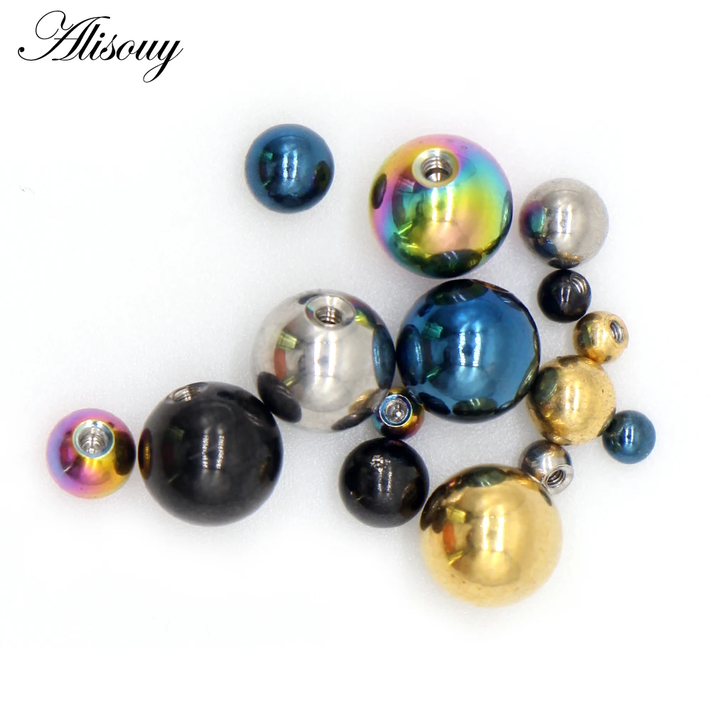 Alisouy 10 أجزاء/وحدة الفولاذ  - مراجعة Body Jewelry Replacement Ball وسعره